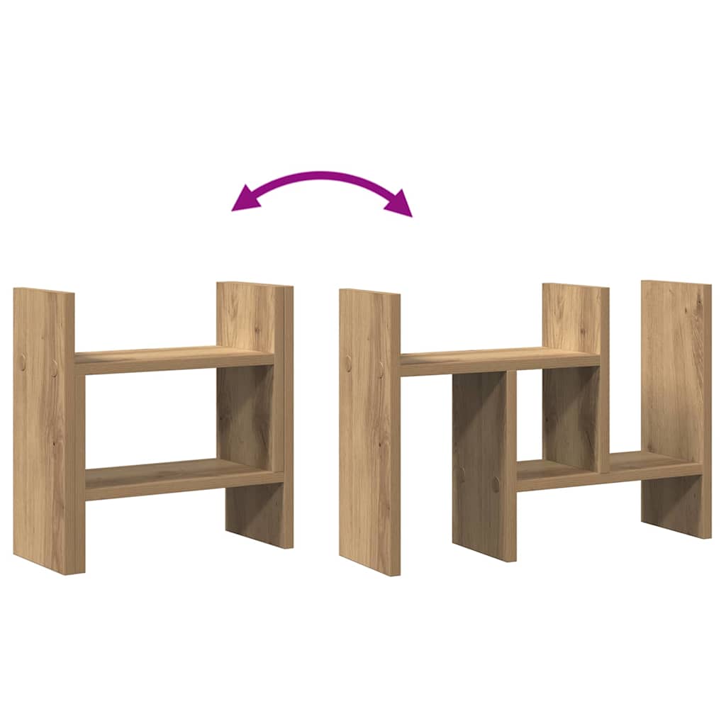 Desk Organiser Artisan Oak 50 x 15,5 x 35,5 cm Engineered Wood
