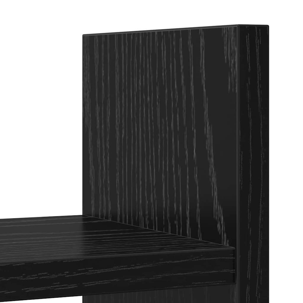 Desk Organiser Black Oak 50 x 15,5 x 35,5 cm Engineered Wood