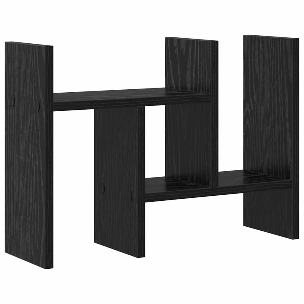 Desk Organiser Black Oak 50 x 15,5 x 35,5 cm Engineered Wood