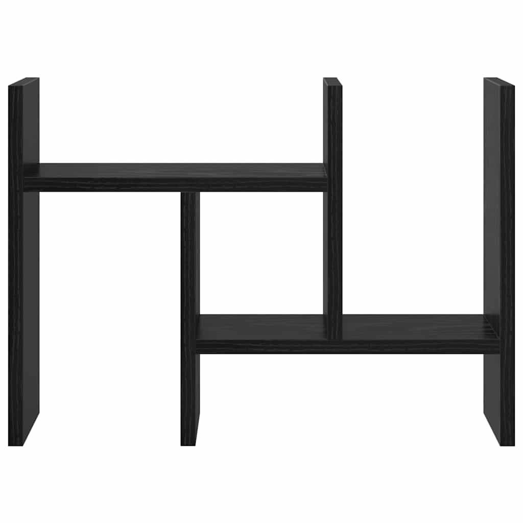 Desk Organiser Black Oak 50 x 15,5 x 35,5 cm Engineered Wood