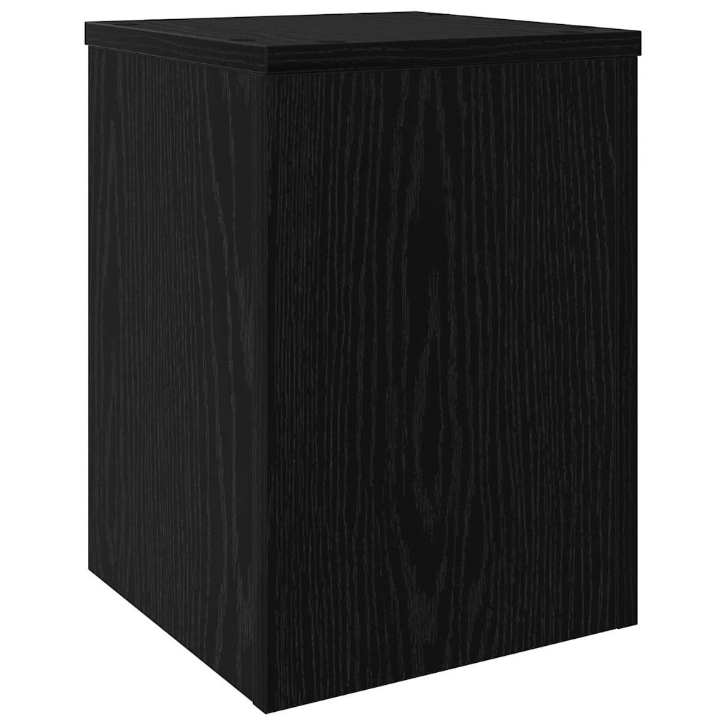 Plant Stand 2 pcs Black Oak 25 x 25 x 35 cm Engineered Wood