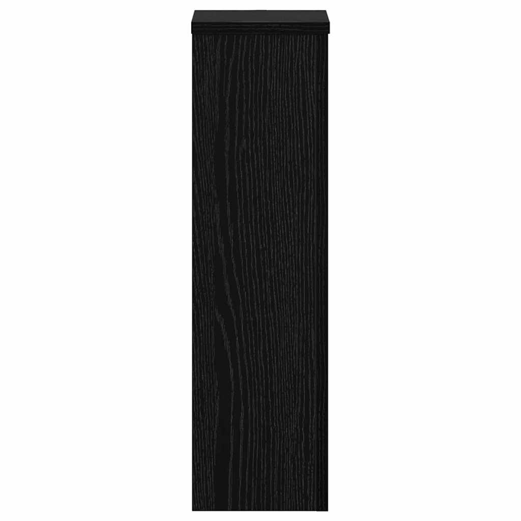 Plant Stand 2 pcs Black Oak 17 x 17 x 60 cm Engineered Wood