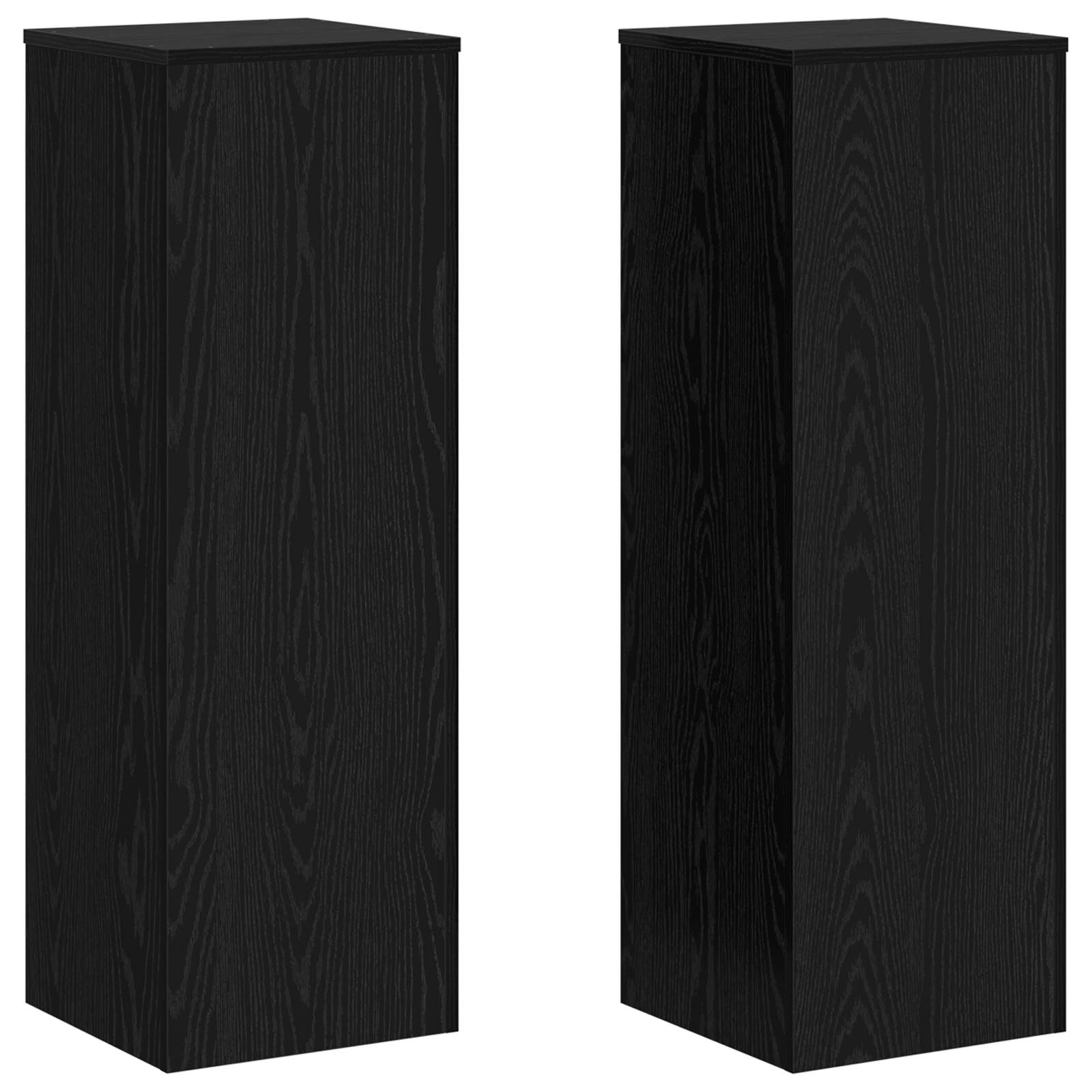 Plant Stand Black Oak 33 x 33 x 100 cm Engineered wood