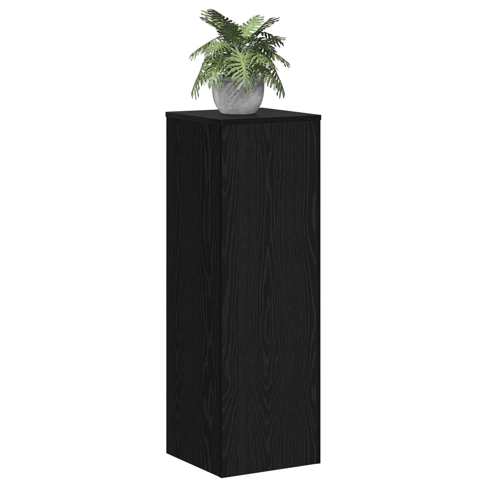 Plant Stand Black Oak 33 x 33 x 100 cm Engineered wood