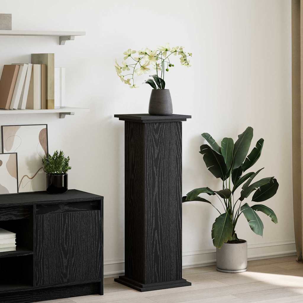 Display Stand Black Oak 31 x 30 x 90 cm Engineered wood
