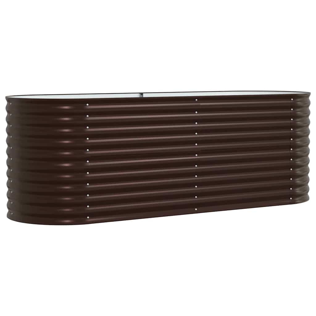 Raised Bed Brown 240 x 80 x 81 cm Steel
