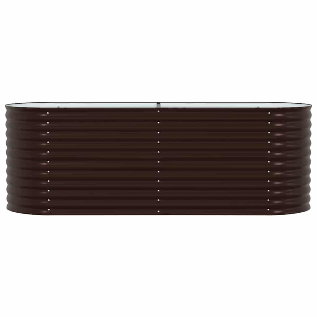 Raised Bed Brown 240 x 80 x 81 cm Steel