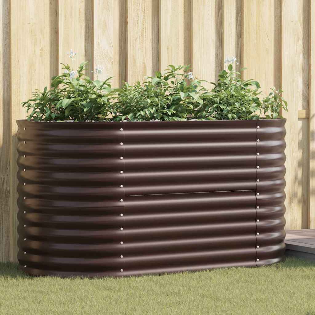 Raised Bed Brown 160 x 80 x 81 cm Steel