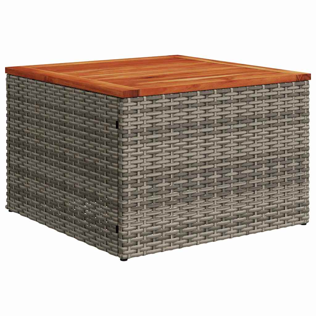 Garden Sofa Set 7 pcs Grey Poly Rattan
