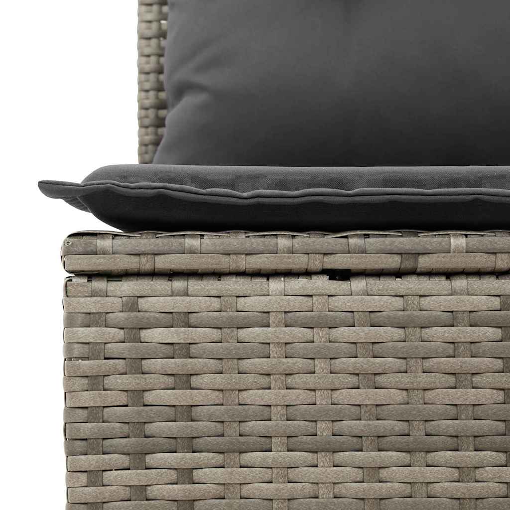Garden Sofa Set 8 pcs Grey Poly Rattan