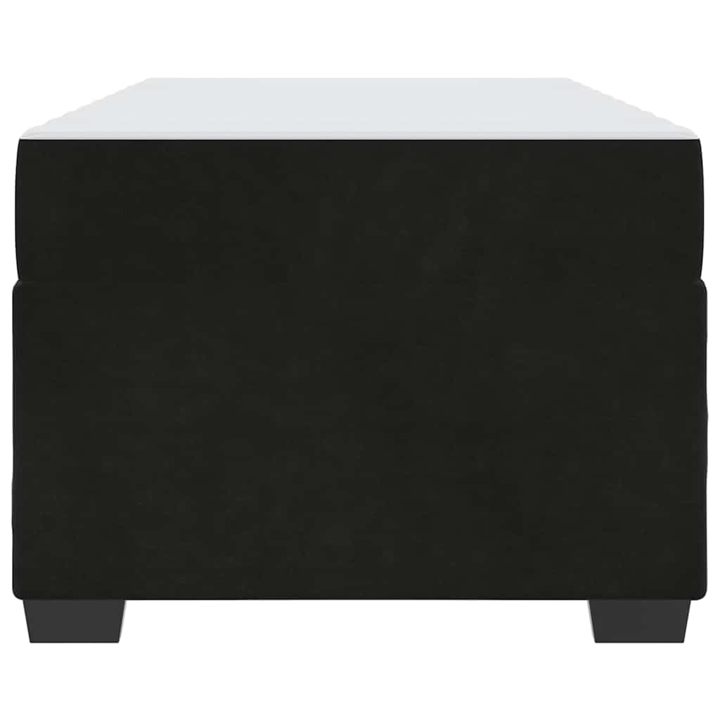 Bed Frame with Mattress Black 90 x 190 cm Fabric