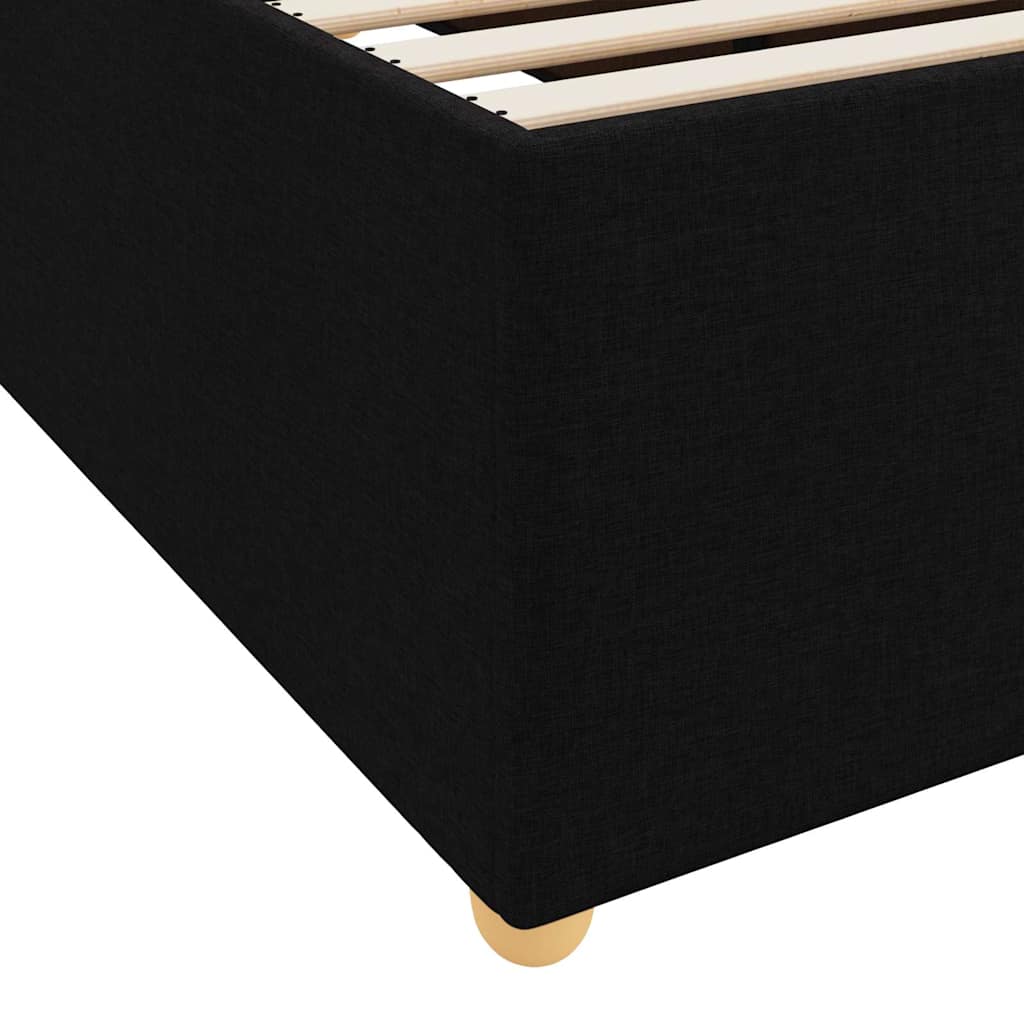 Bed Frame with Mattress Black 90 x 190 cm Fabric