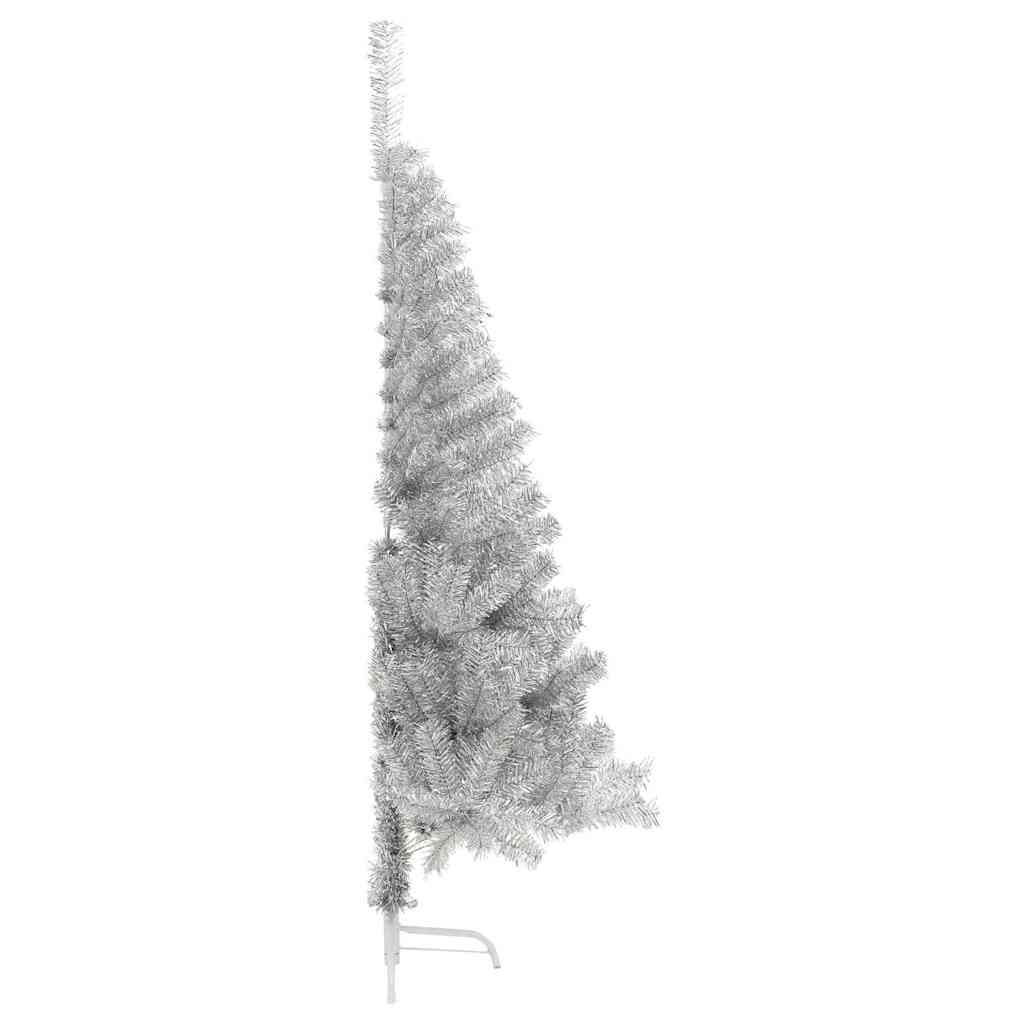 Artificial Pre-lit Christmas Tree Silver 180 cm PET