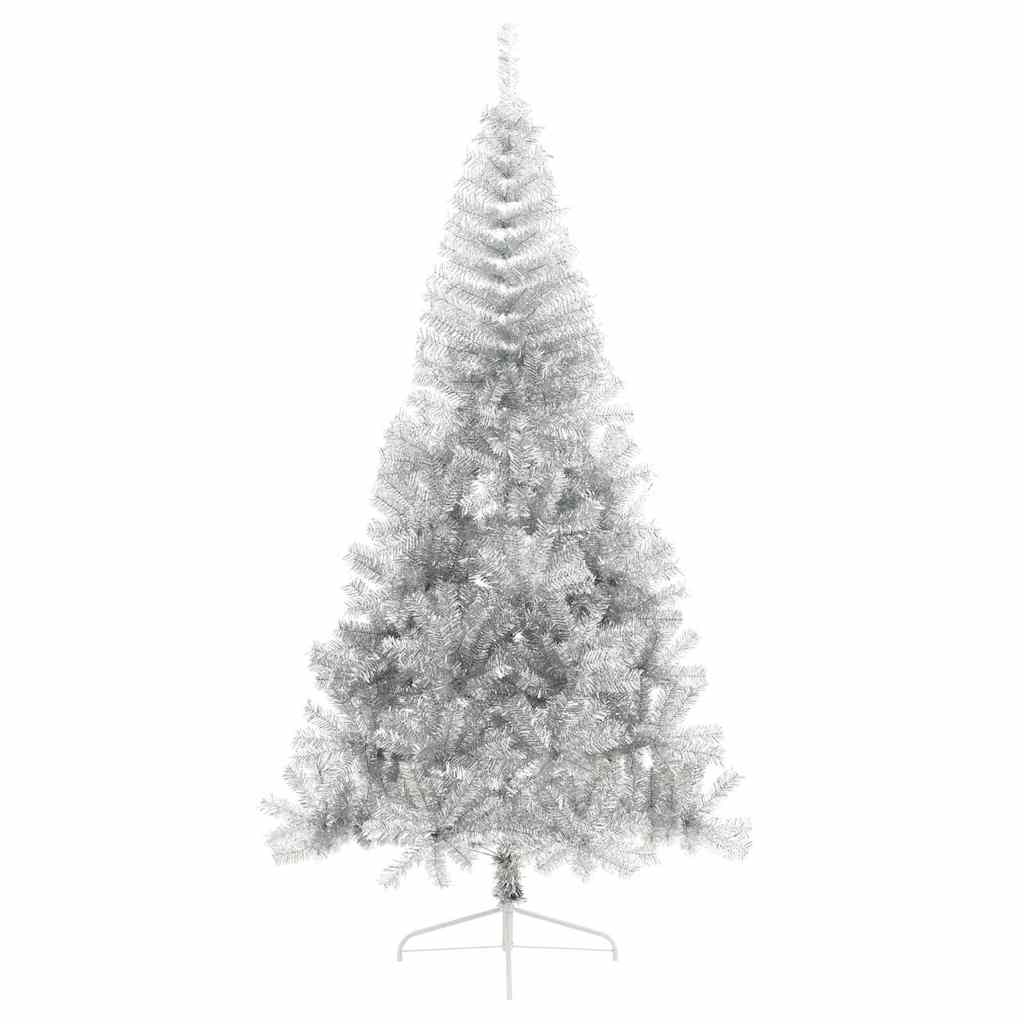 Artificial Pre-lit Christmas Tree Silver 240 cm PET