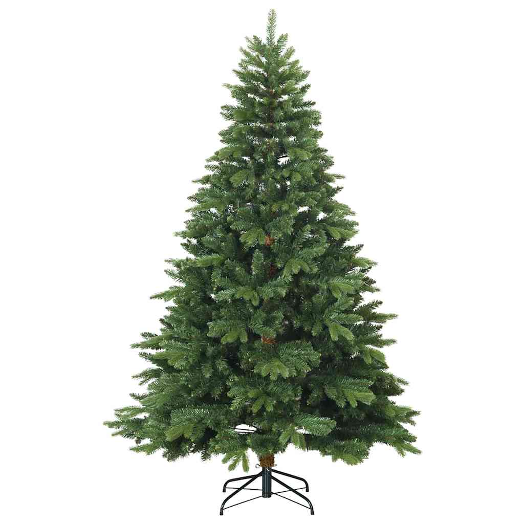 Artificial Christmas Tree with 300 LEDs Green 210 cm PE and PVC