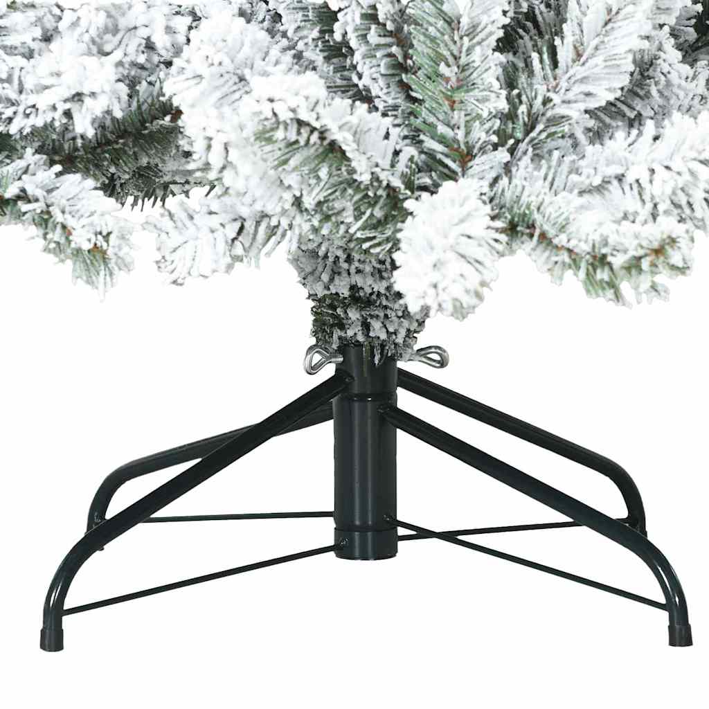 Artificial Hinged Christmas Tree White 180 cm PVC and Steel