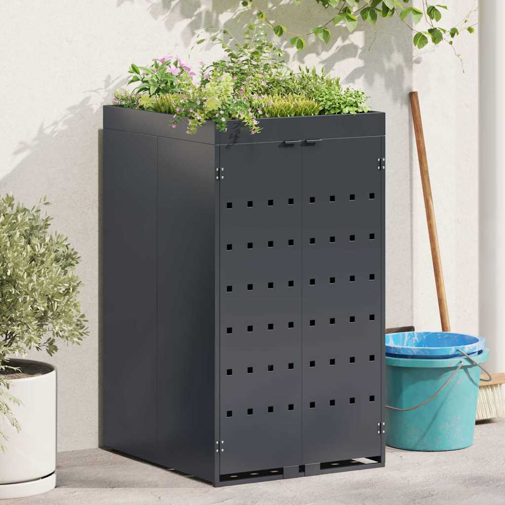 Wheelie Bin Storage with Planter Roof for Single 240L Bin