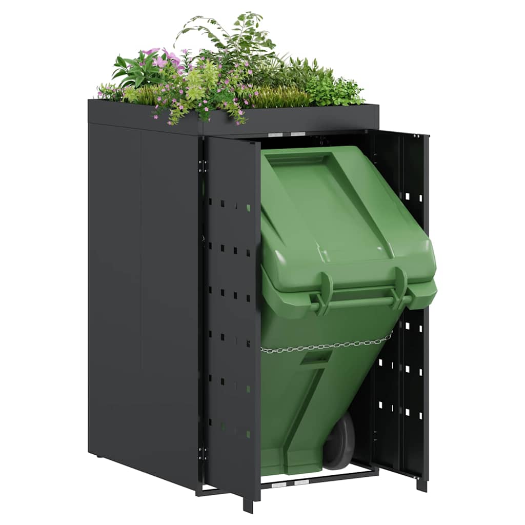 Wheelie Bin Storage with Planter Roof for Single 240L Bin