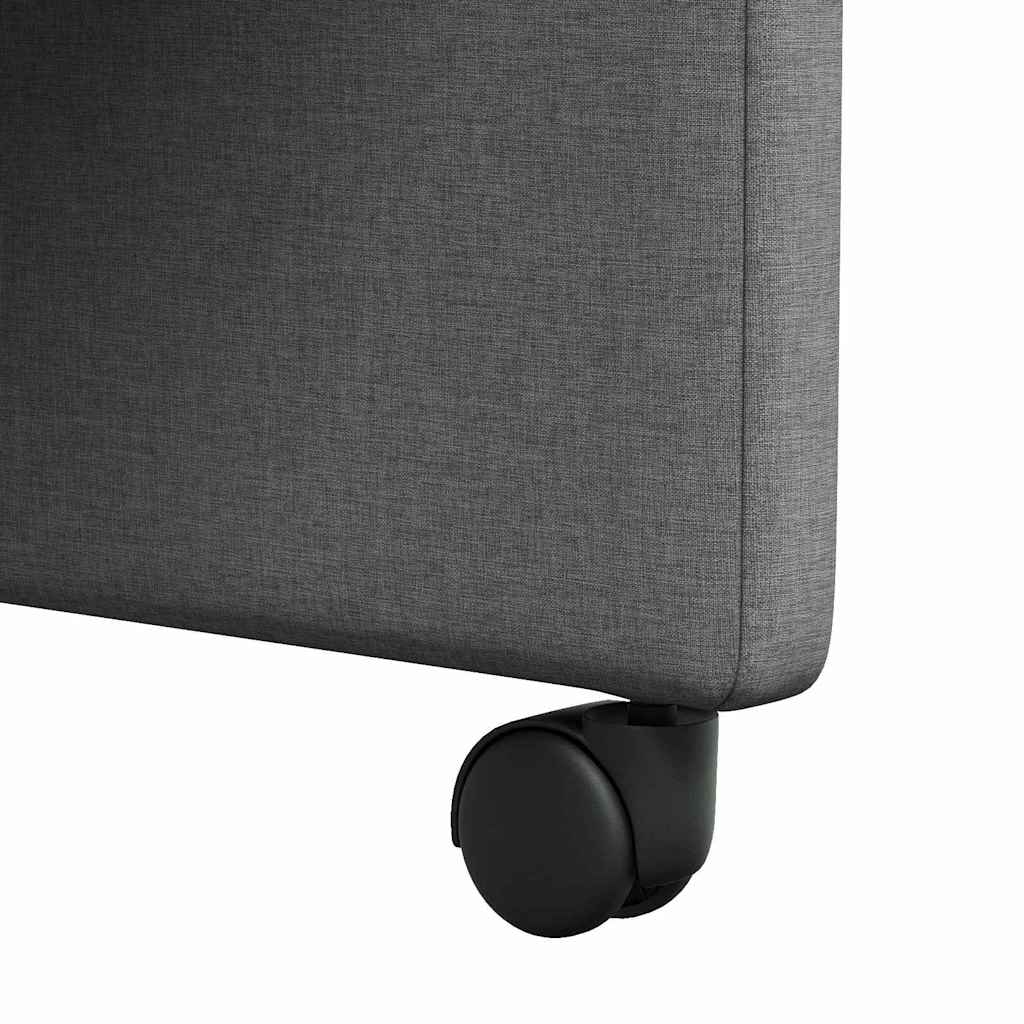 Dining Chairs with Wheels 2 pcs Dark Grey 57 x 66 x 94 cm