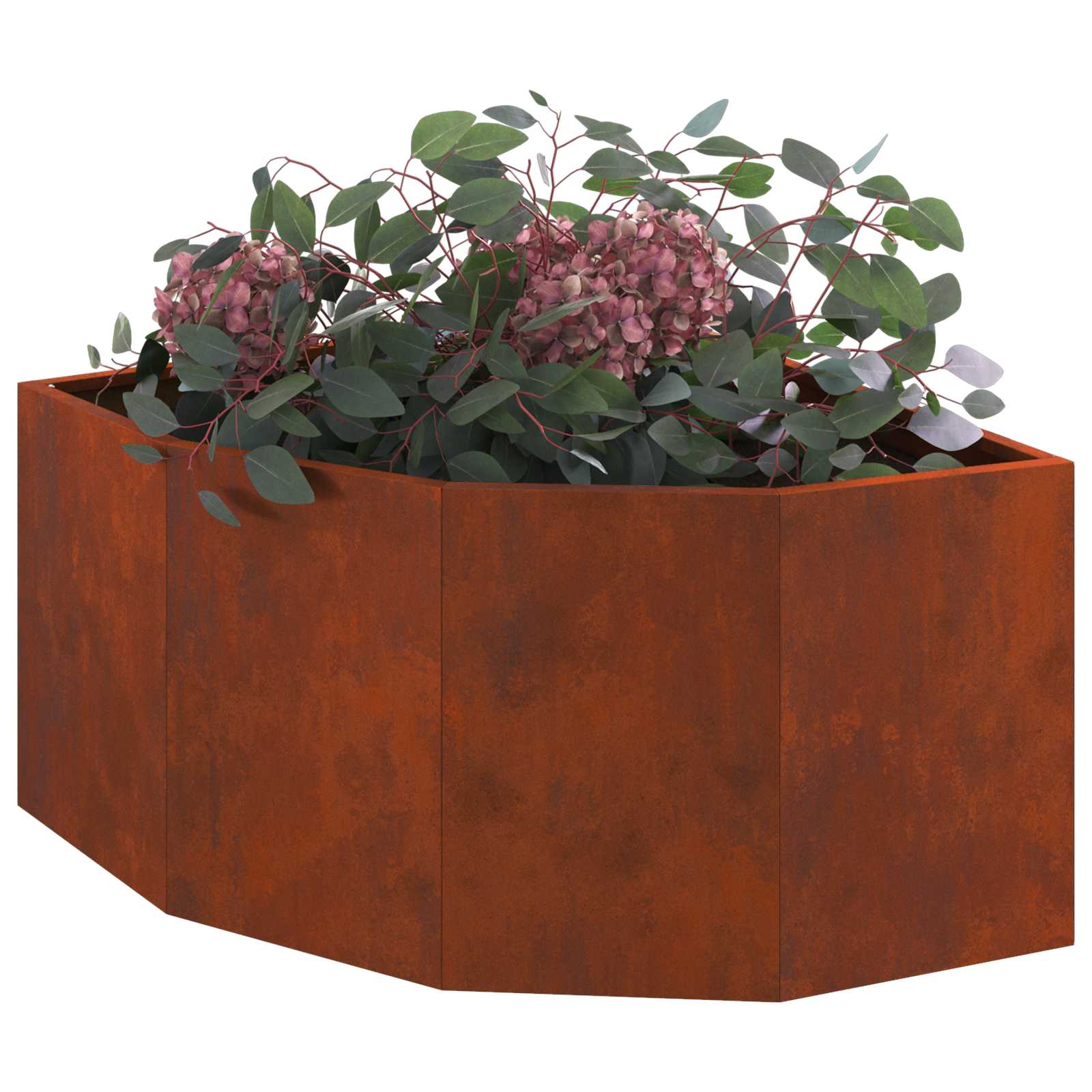 Corner Planter Rusty 60 x 60 x 35 cm Weathering steel