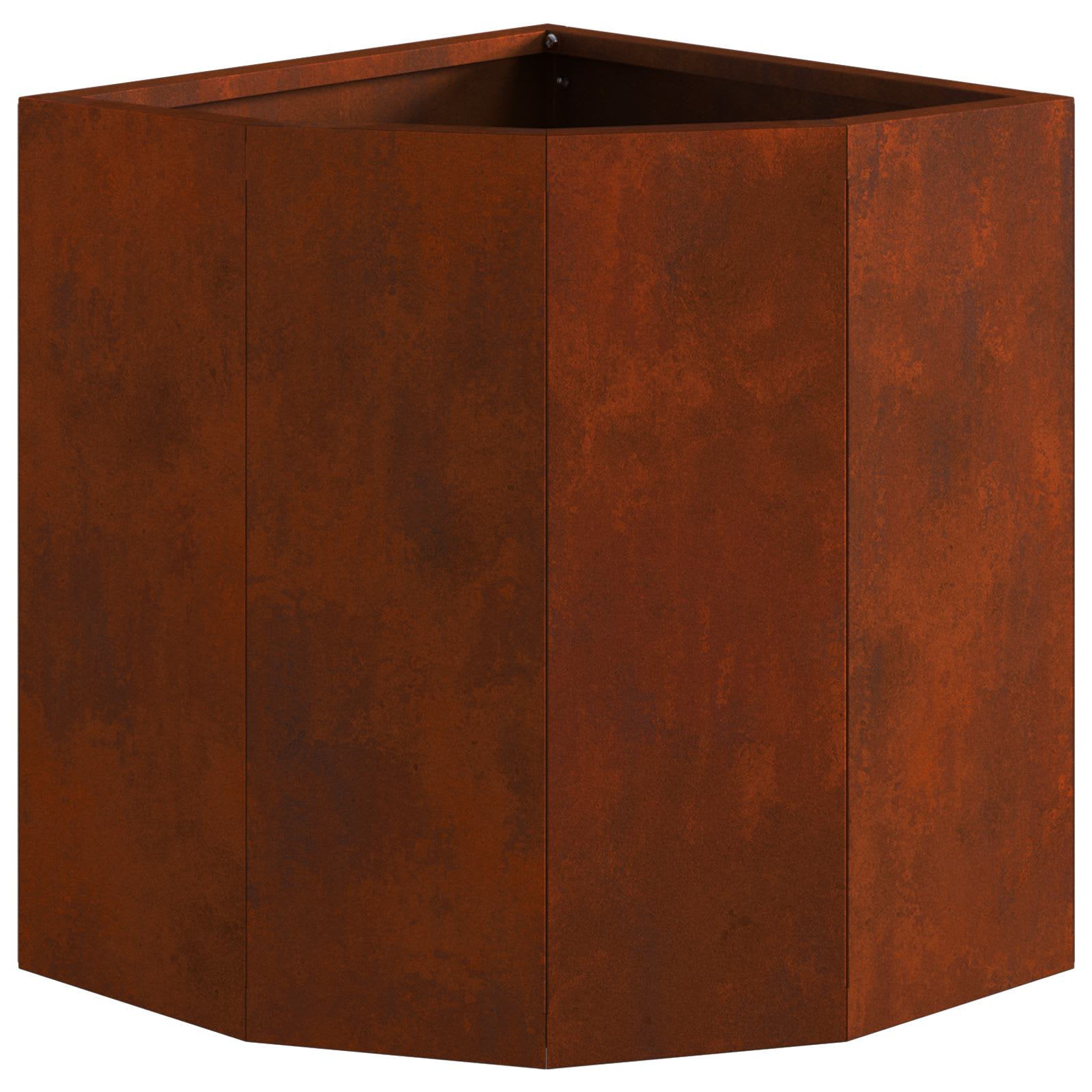 Corner Planter Rusty 30 x 30 x 35 cm Weathering steel