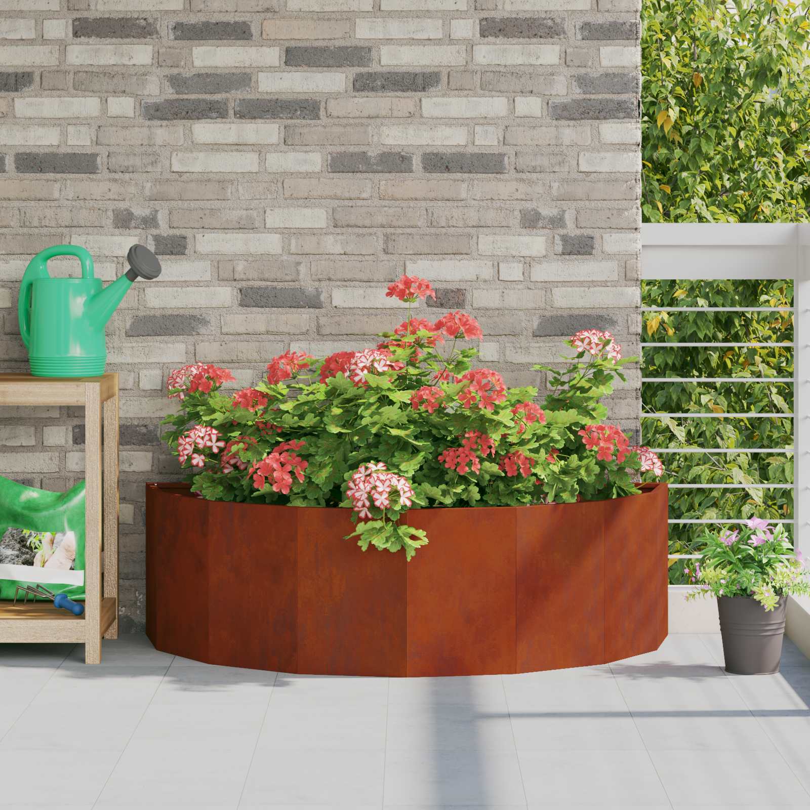 Planter Rusty 120 x 60 x 35 cm Weathering Steel