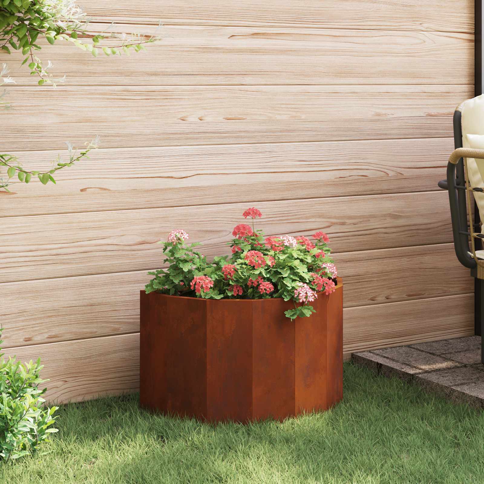 Planter Rusty 60 x 30 x 35 cm Weathering Steel