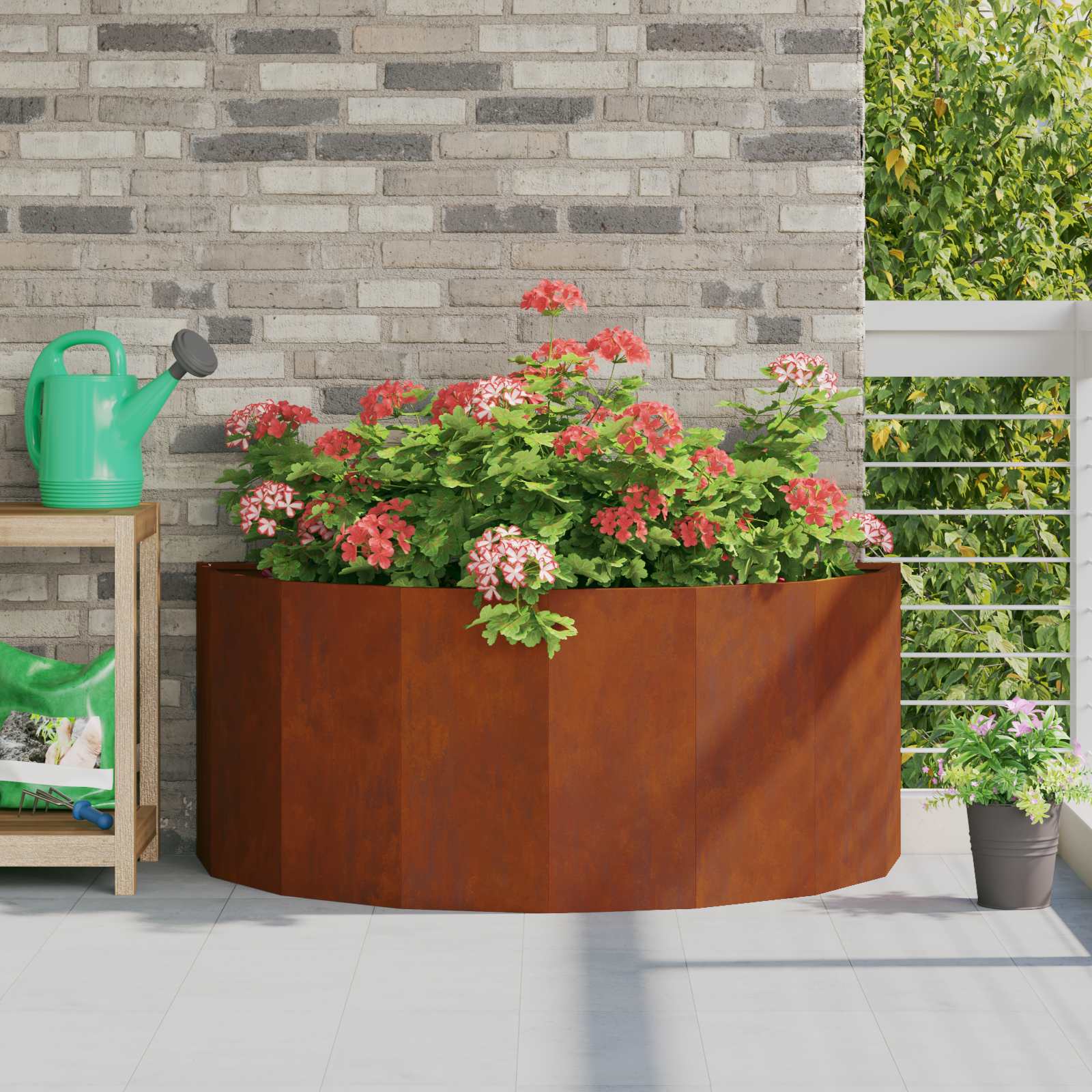 Planter Rusty 120 x 60 x 50 cm Weathering Steel