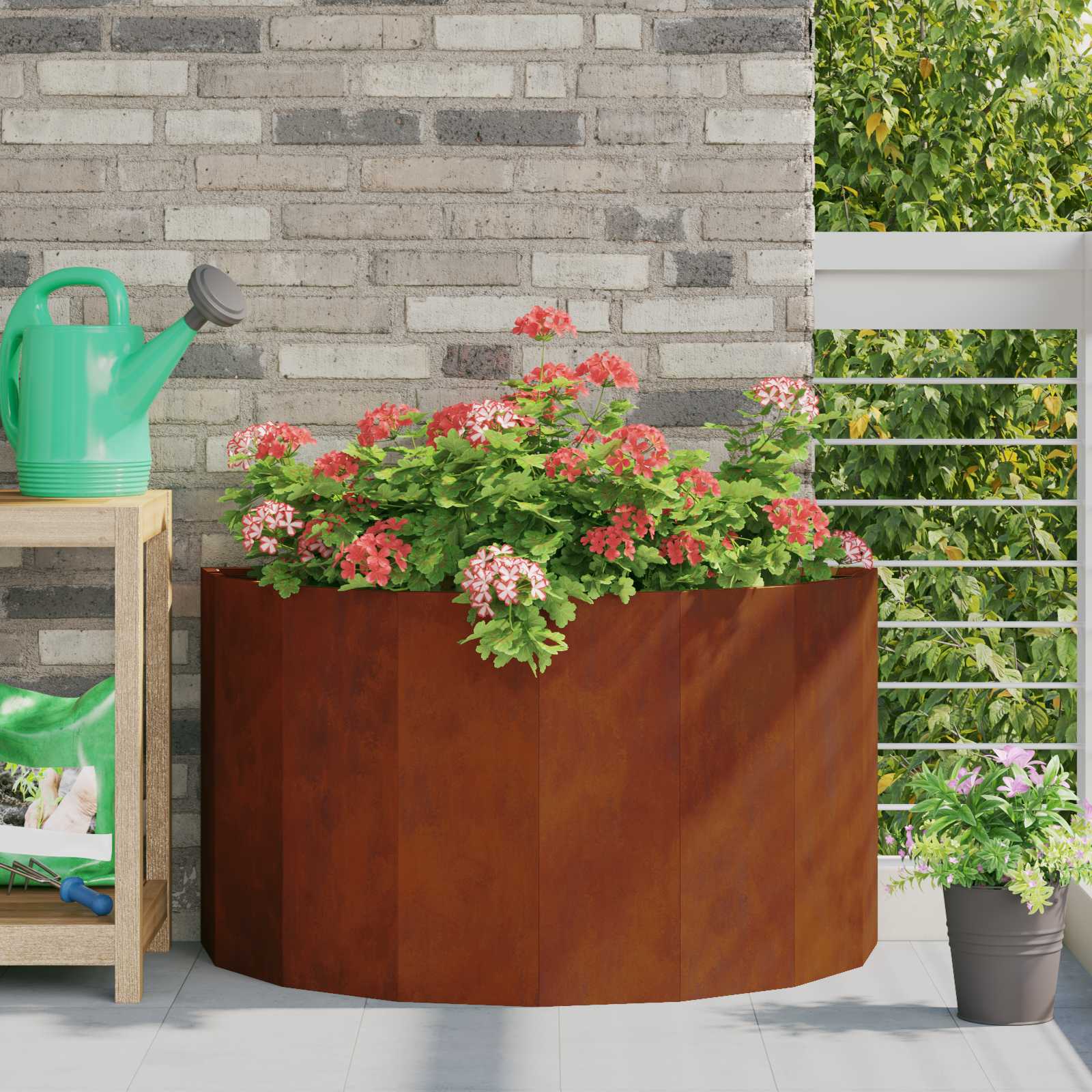 Planter Rusty 90 x 45 x 50 cm Weathering Steel