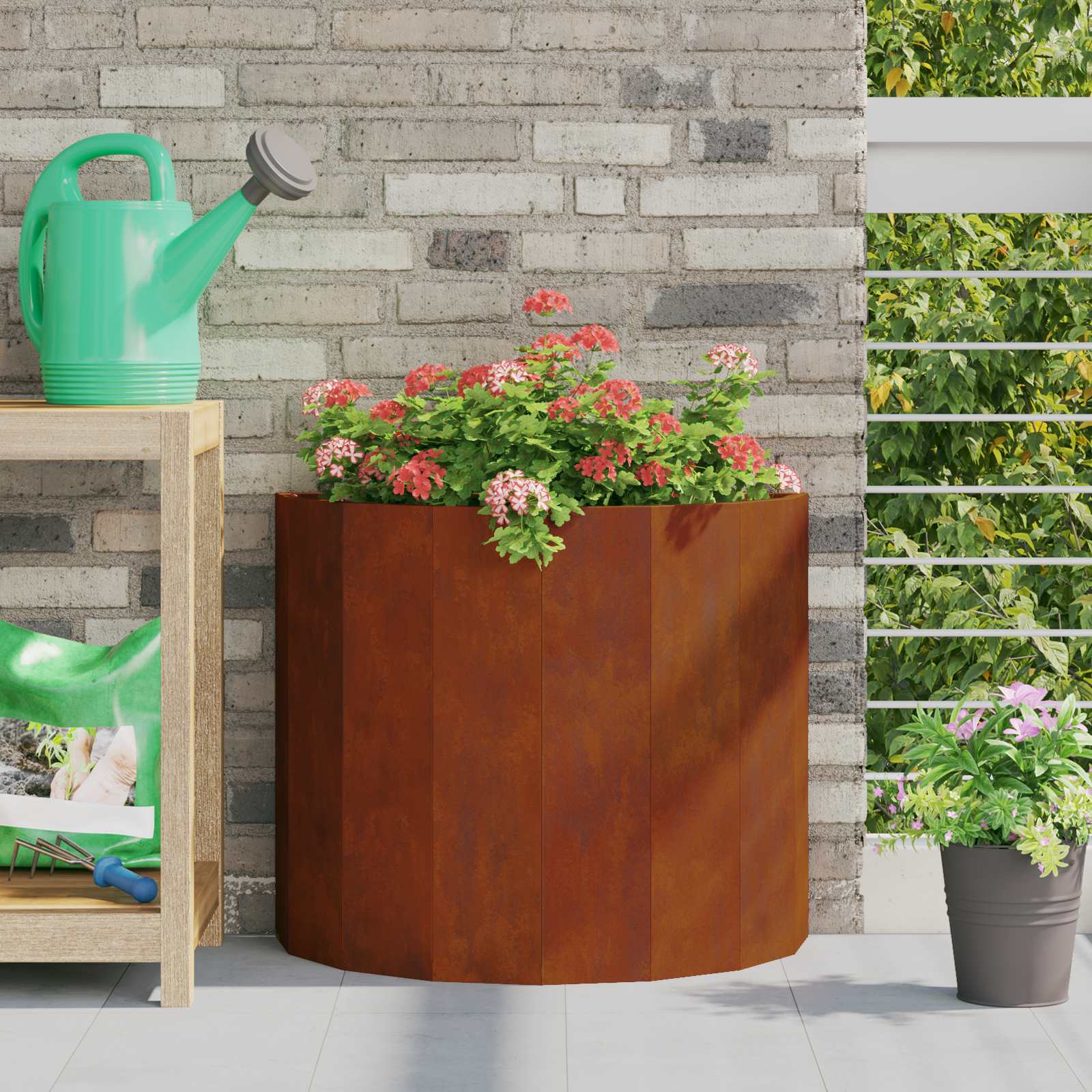 Planter Rusty 60 x 30 x 50 cm Weathering Steel