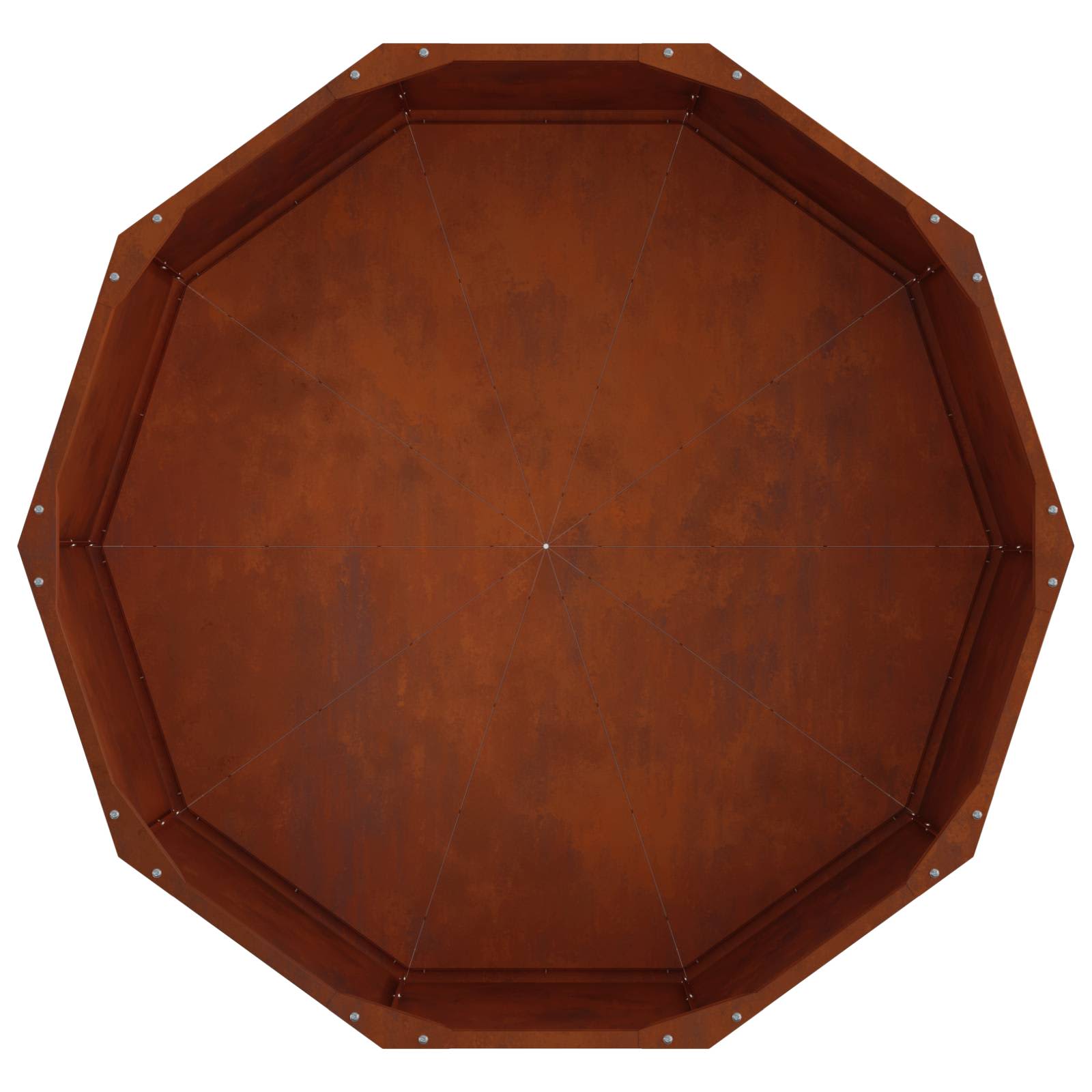 Planter Rusty 90 x 90 x 35 cm Weathering Steel