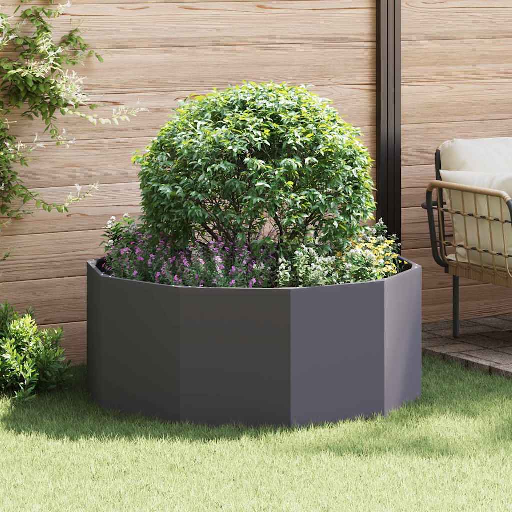 Planter Black 120 x 120 x 50 cm Steel