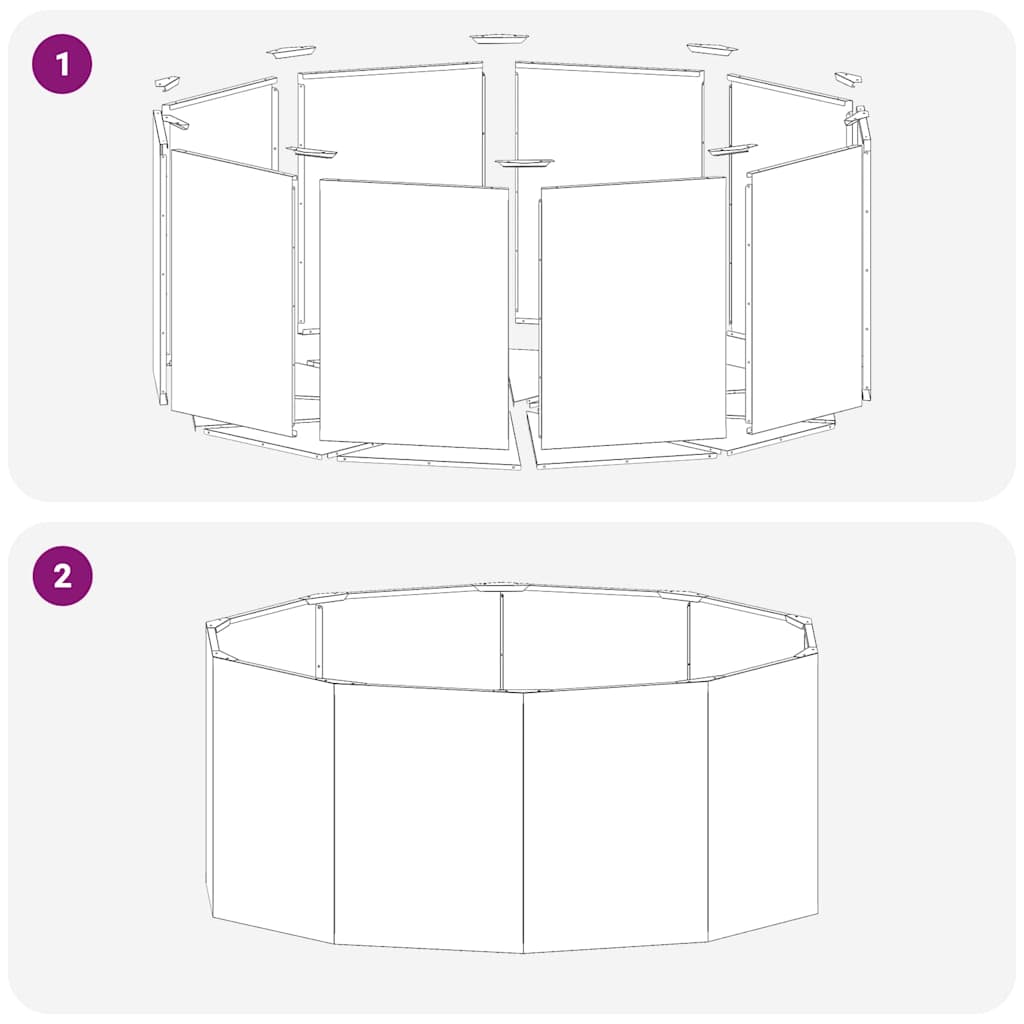 Planter Anthracite 120 x 120 x 50 cm Steel