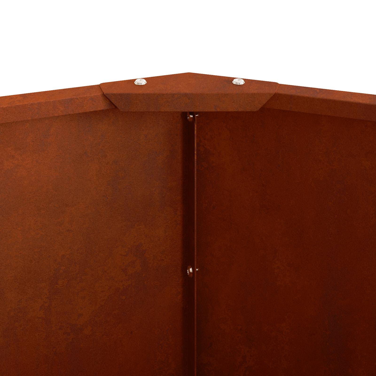 Planter Rusty 120 x 120 x 50 cm Weathering Steel