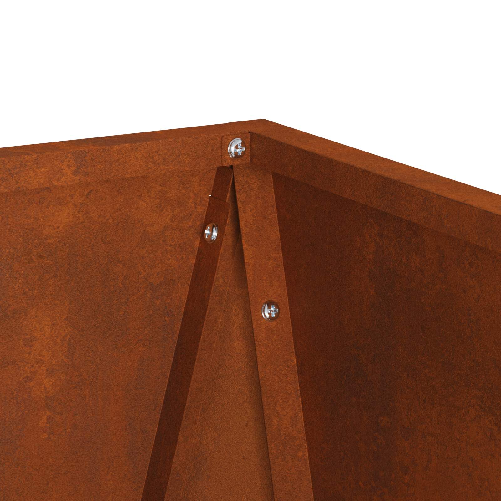 Planter Rusty 30 x 30 x 75 cm Weathering Steel