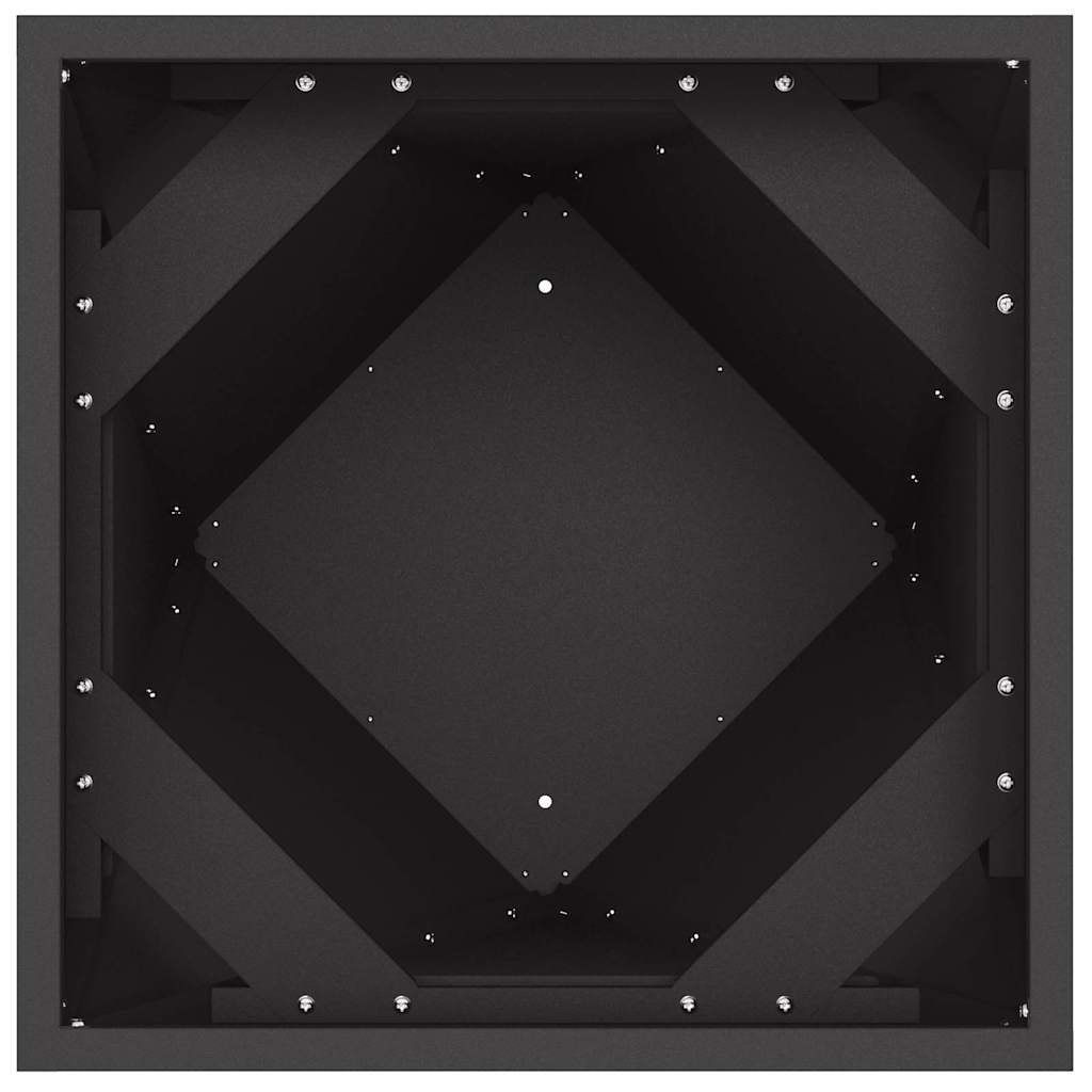 Planter 2 pcs Black 40 x 40 x 75 cm Steel