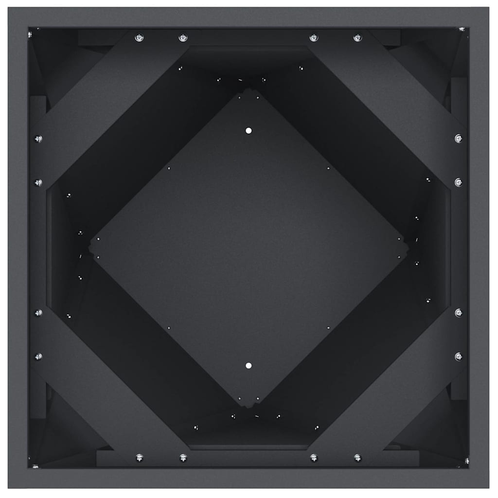 Planter 2 pcs Anthracite 40 x 40 x 75 cm Steel