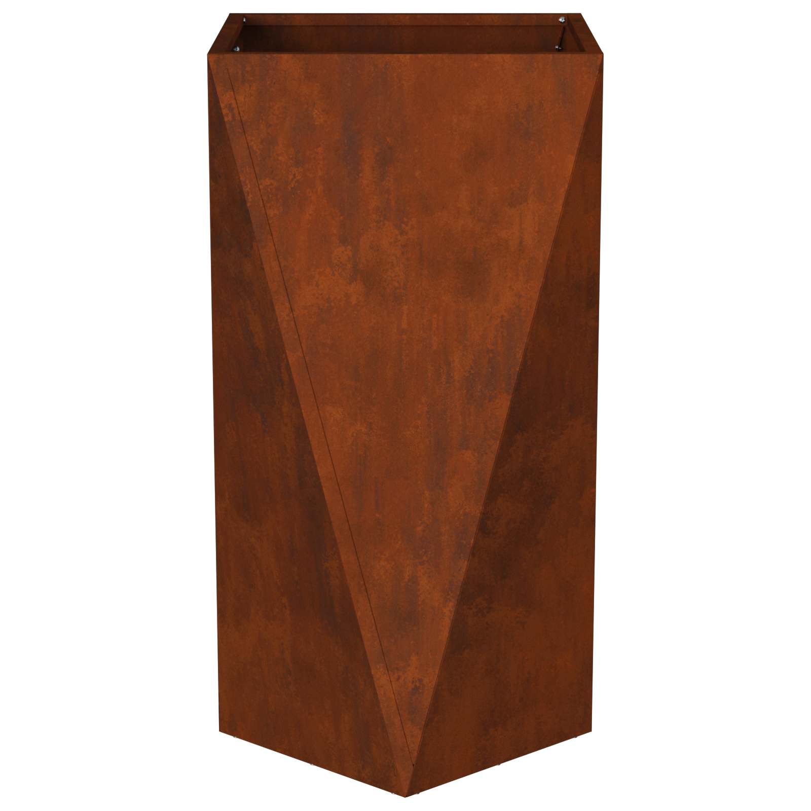 Planter 2 pcs Rusty 40 x 40 x 75 cm Weathering Steel
