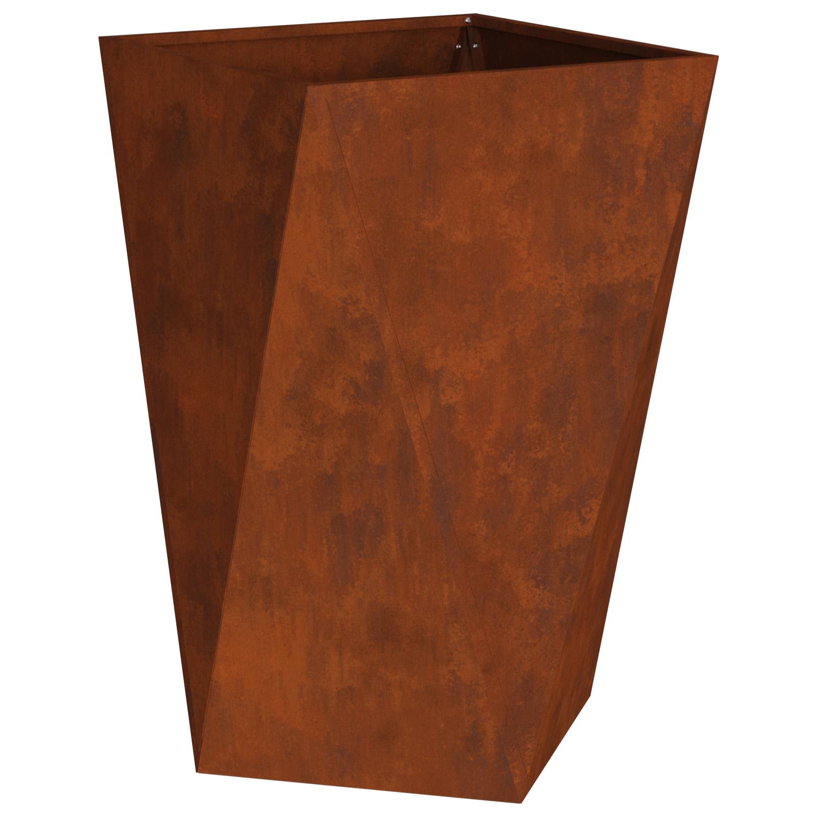 Planter 2 pcs Rusty 50 x 50 x 75 cm Weathering Steel
