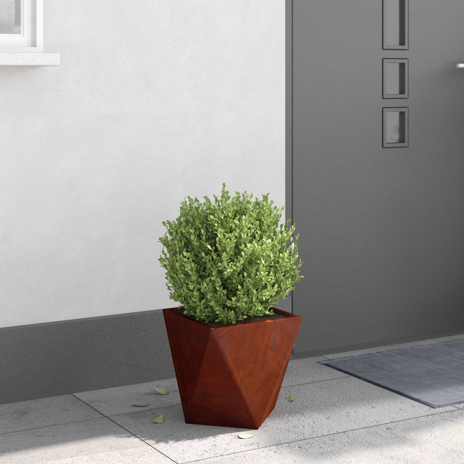 Planter Rusty 30 x 30 x 30 cm Weathering Steel