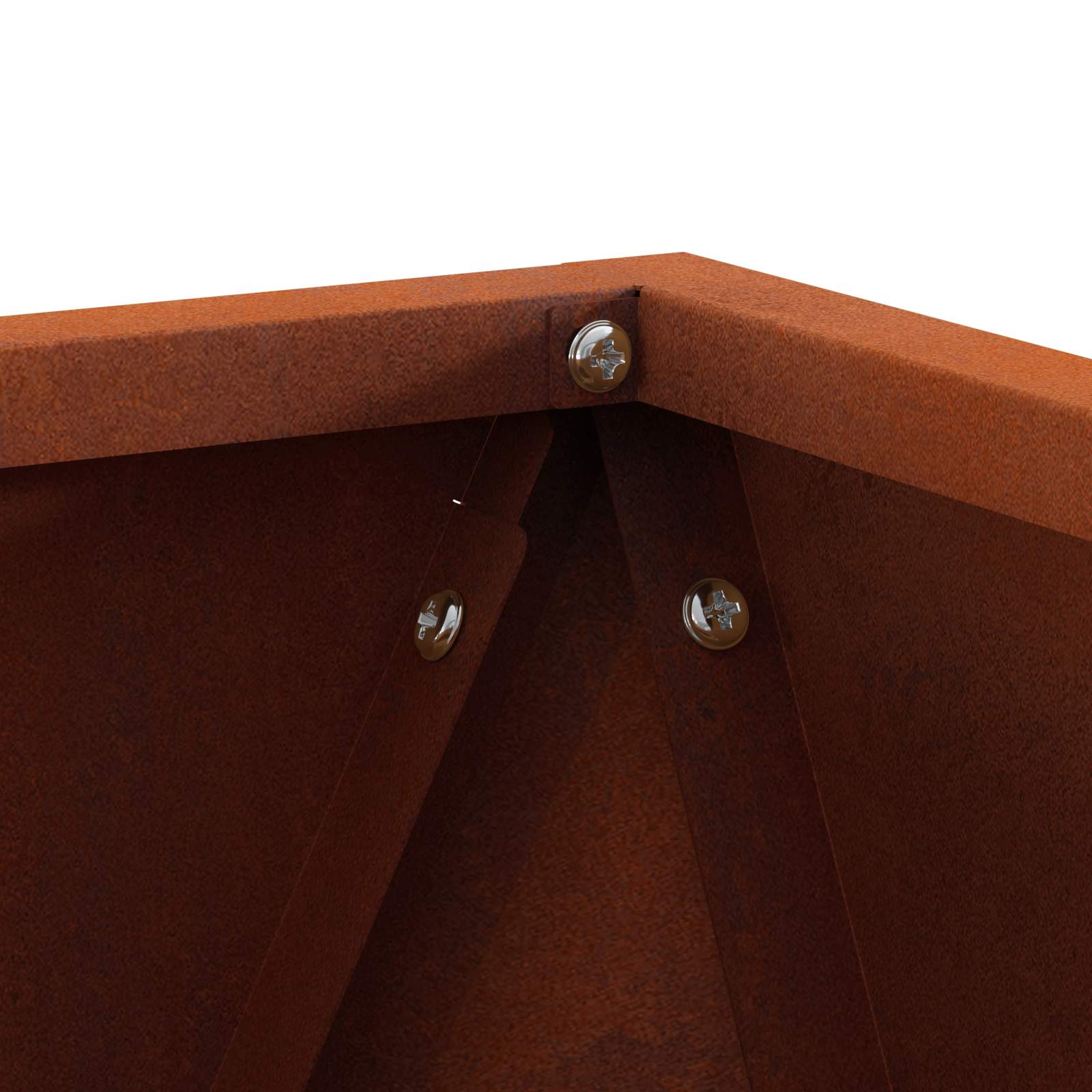 Planter 2 pcs Rusty 30 x 30 x 30 cm Weathering Steel