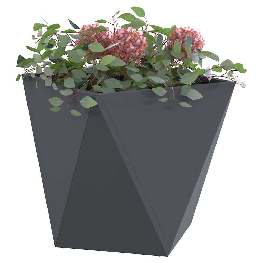 Planter Anthracite 40 x 40 x 40 cm Steel