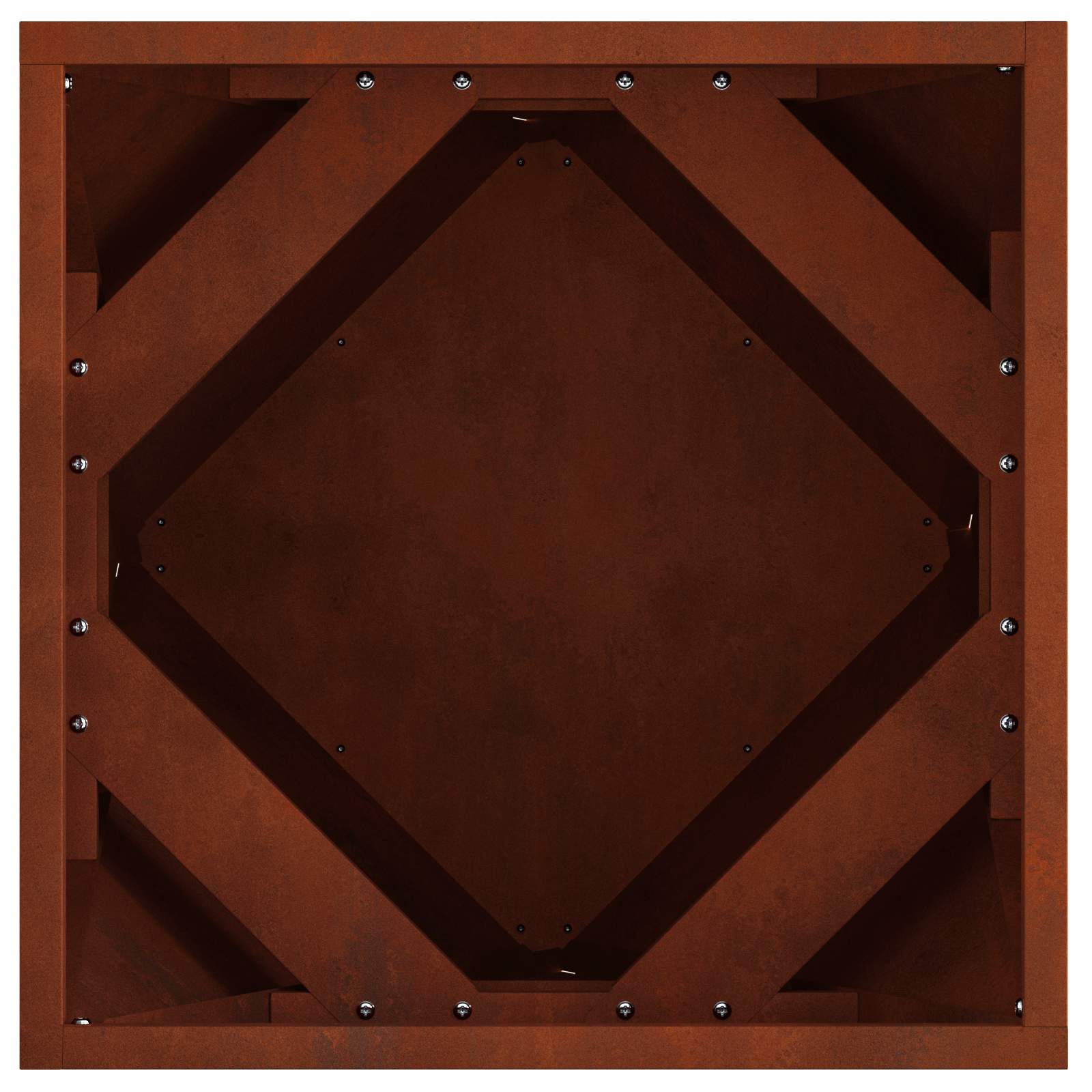 Planter 2 pcs Rusty 40 x 40 x 40 cm Weathering Steel
