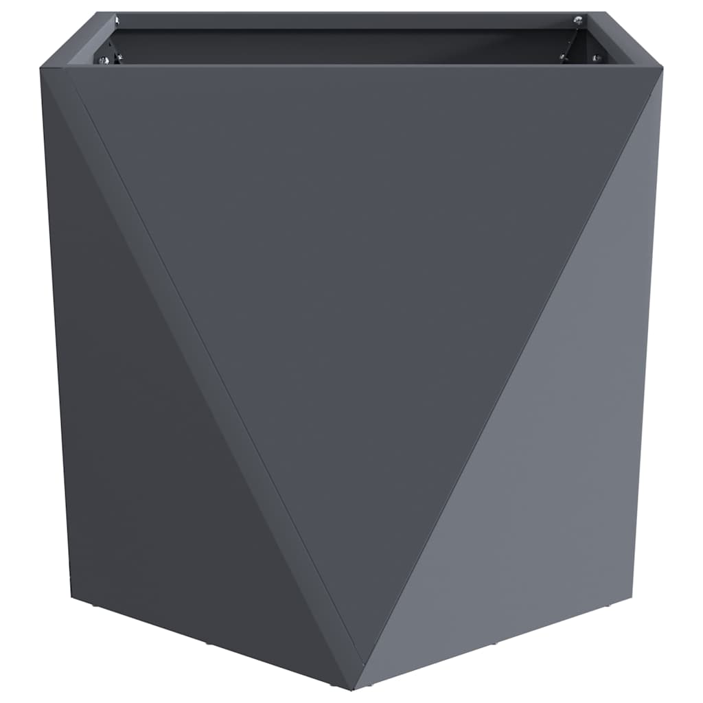 Planter 2 pcs Anthracite 50 x 50 x 50 cm Steel