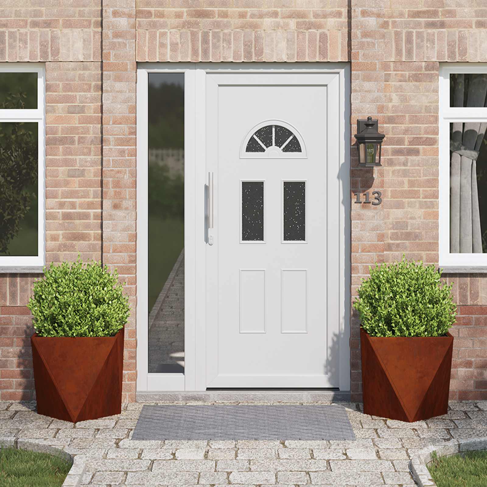 Planter 2 pcs Rusty 50 x 50 x 50 cm Weathering Steel