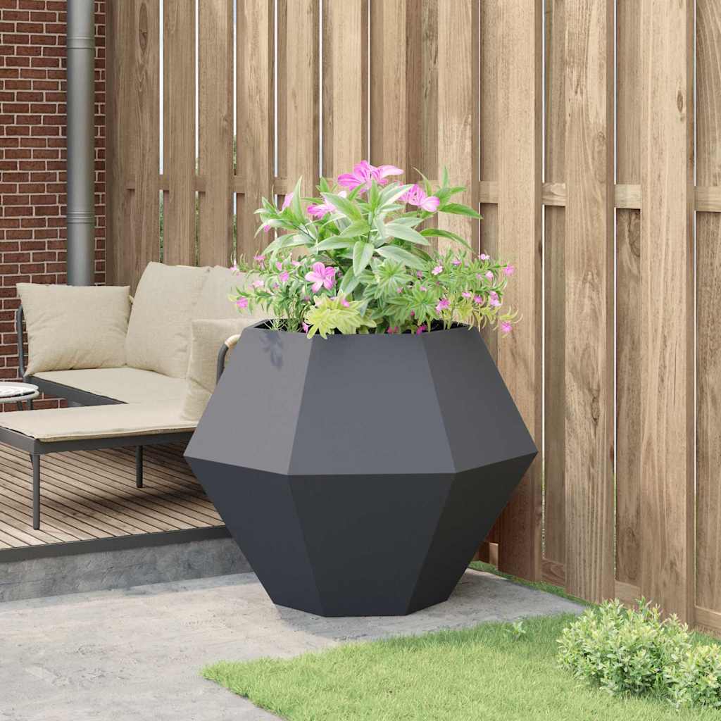 Planter Anthracite 100 x 100 x 80 cm Steel