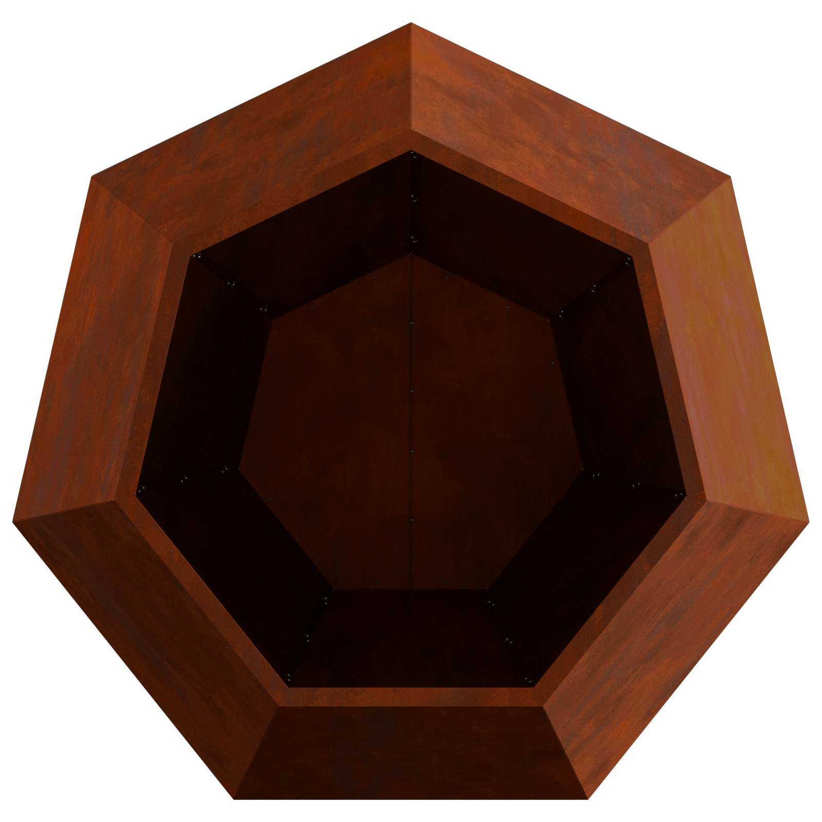 Planter 2 pcs Rusty 100 x 100 x 80 cm Weathering Steel