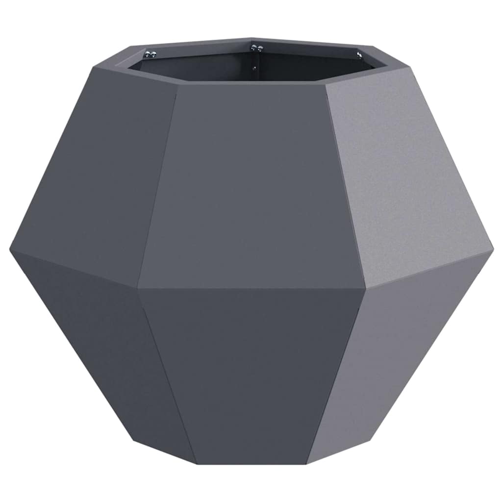 Planter 2 pcs Anthracite 50 x 50 x 40 cm Steel