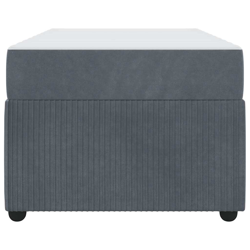 Bed Frame Dark Grey 90 x 190 cm Fabric
