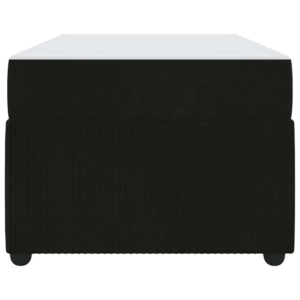 Bed Frame with Mattress Black 90 x 190 cm Fabric